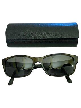 Prada VPR16M Heritage Sunglasses With Case Dark Brown Frame
